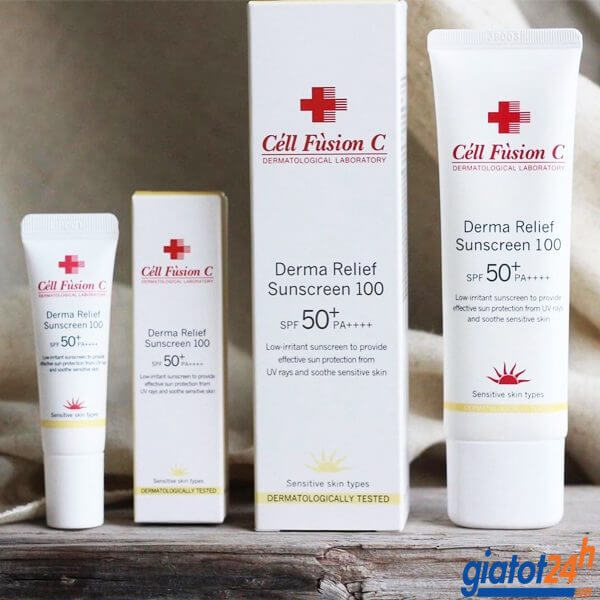 kem chống nắng cell fusion c Derma Relief Sunscreen 100 có tốt không