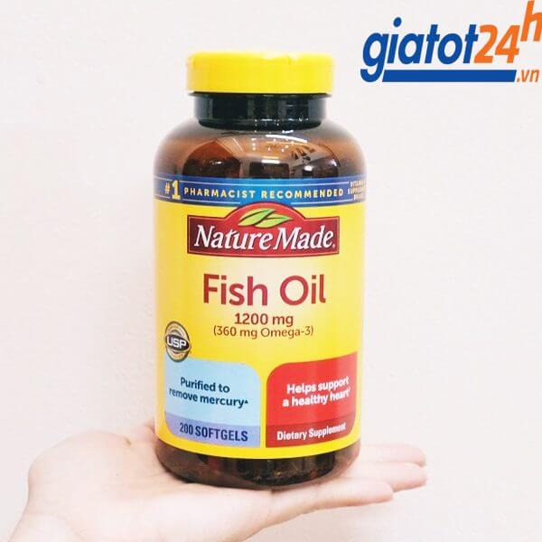 dầu cá omega 3 nature made fish oil 1200mg có tốt không