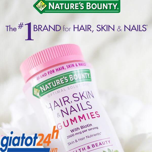 kẹo dẻo nature's bounty hair skin nails gummies có tốt không