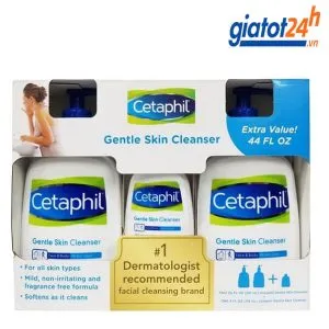 Set Cetaphil 3 Chai Sữa rửa mặt Gentle Skin Cleanser Canada