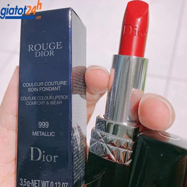 Son Dior Rouge Dior Couleur Couture 999 Metallic giá bao nhiêu