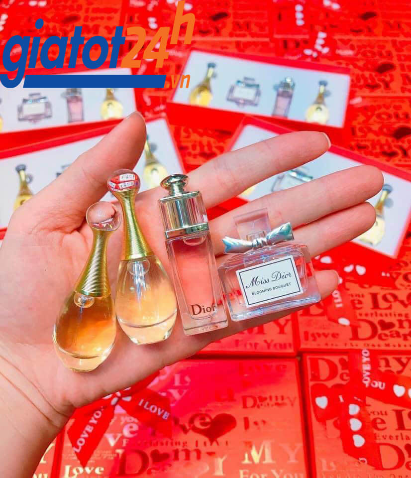 Gift Set Nước Hoa Dior Mini - Nhỏ nhắn nhưng đẳng cấp! 7 Gift Set Nước Hoa Dior Mini Hộp Đỏ lưu hương lâu không