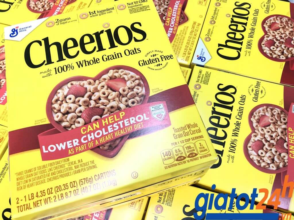 Ngũ Cốc Nguyên Hạt Cheerios Made With 100% Whole Grain Oats