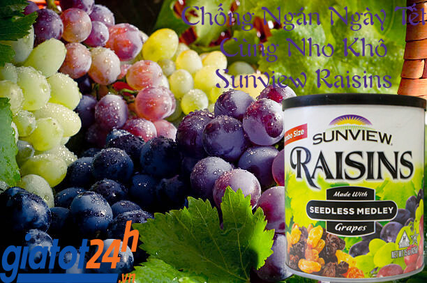 Nho Khô Hỗn Hợp Sunview Raisins ăn vặt chống ngán
