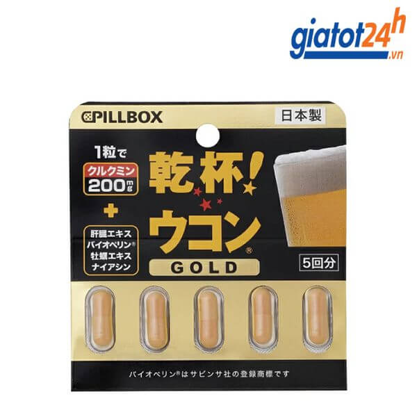 Thuốc Giải Rượu Pillbox Gold Nhật Bản