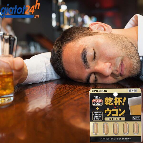 Thuốc Giải Rượu Pillbox Gold Nhật Bản cách dùng