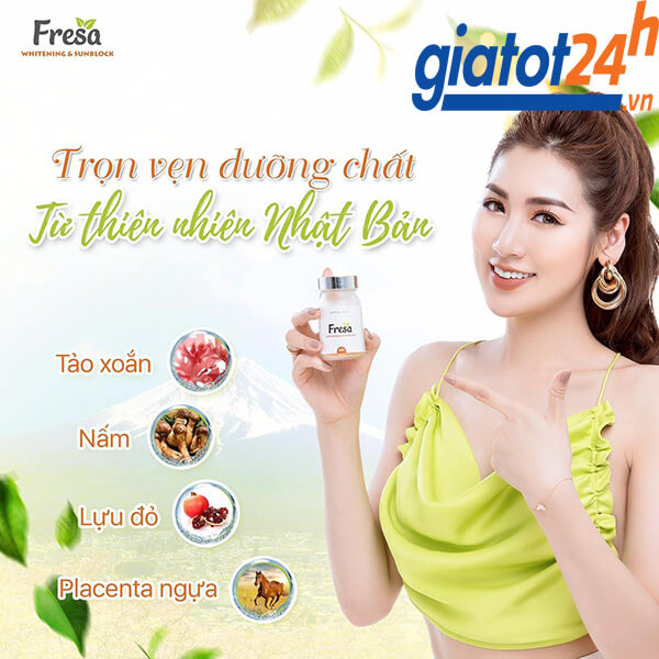Da Trắng Không Sợ Nắng Cùng Viên Chống Nắng Fresa! 7 Viên Chống Nắng Fresa giá bao nhiêu