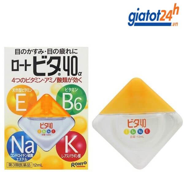 Thuốc Nhỏ Mắt Rohto Vita 40 α 12ml Vàng
