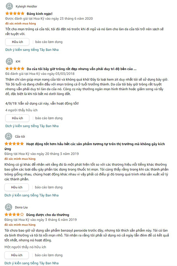 Thuốc Trị Mụn Rugby Acne Medication Benzoyl Peroxide Gel USP 5% 42.5gr 7 Thuốc Trị Mụn Rugby Acne Medication đánh giá