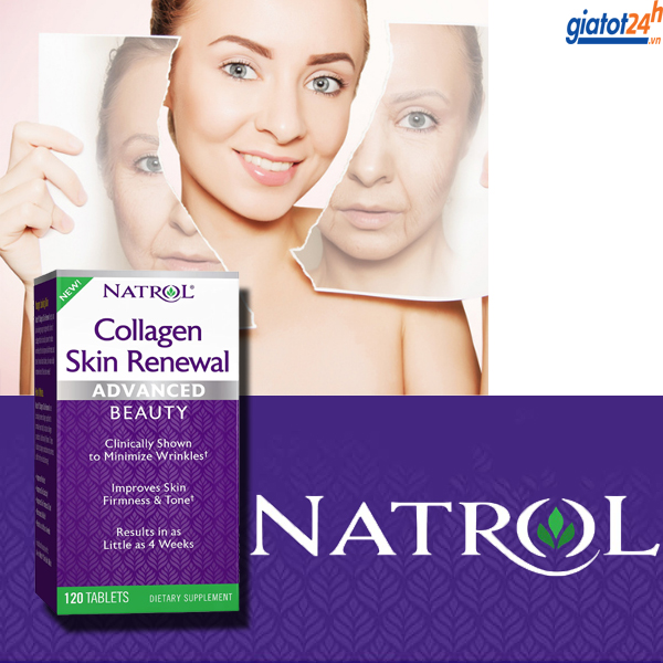 Viên Chống Lão Hóa Natrol Collagen Skin Renewal giá bao nhiêu