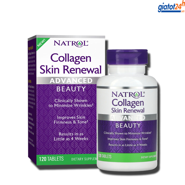 Viên Chống Lão Hóa Natrol Collagen Skin Renewal