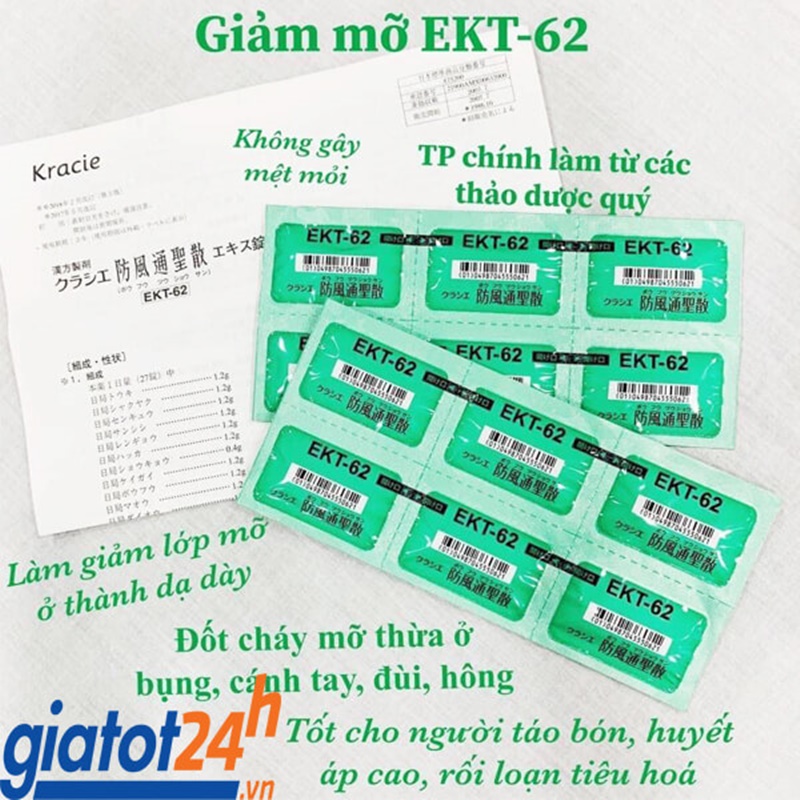 5 loại thuốc giảm cân hiệu quả an toàn được ưa chuộng nhất hiện nay 7 Thuốc giảm cân hiệu quả Kracie Hofutsu Shousan EKT-62