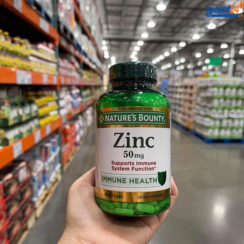 Thực phẩm chức năng cho người loãng xương Nature’s Bounty Zinc 50mg Immune Health