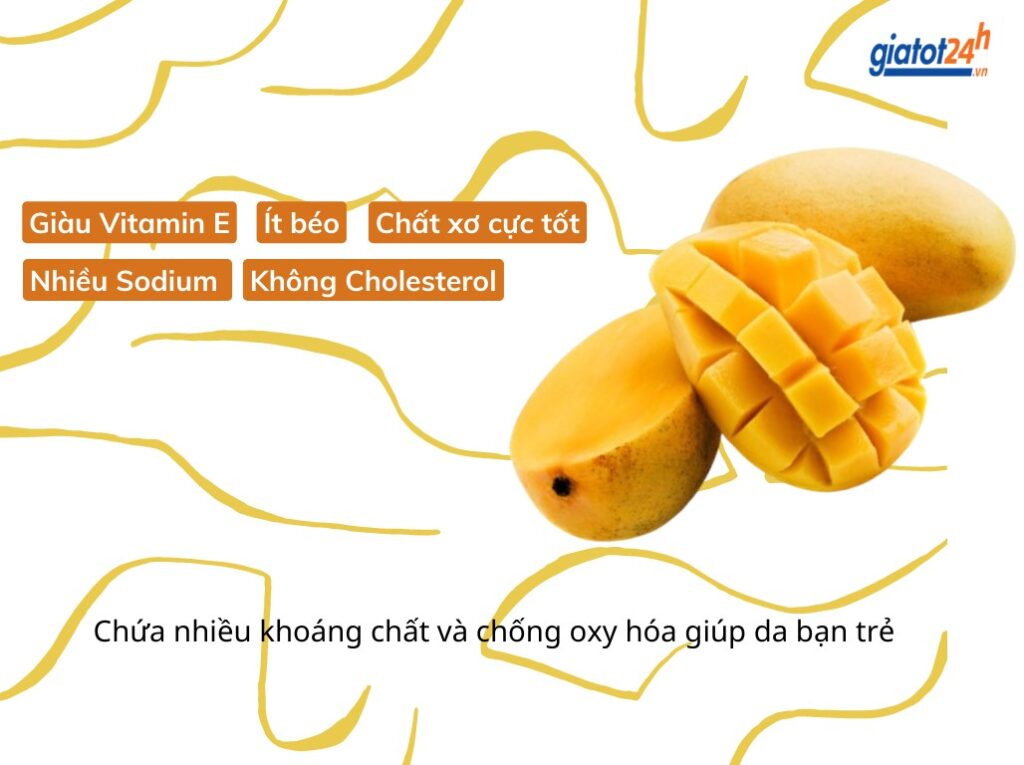 Xoài là loại trái cây giàu Vitamin E